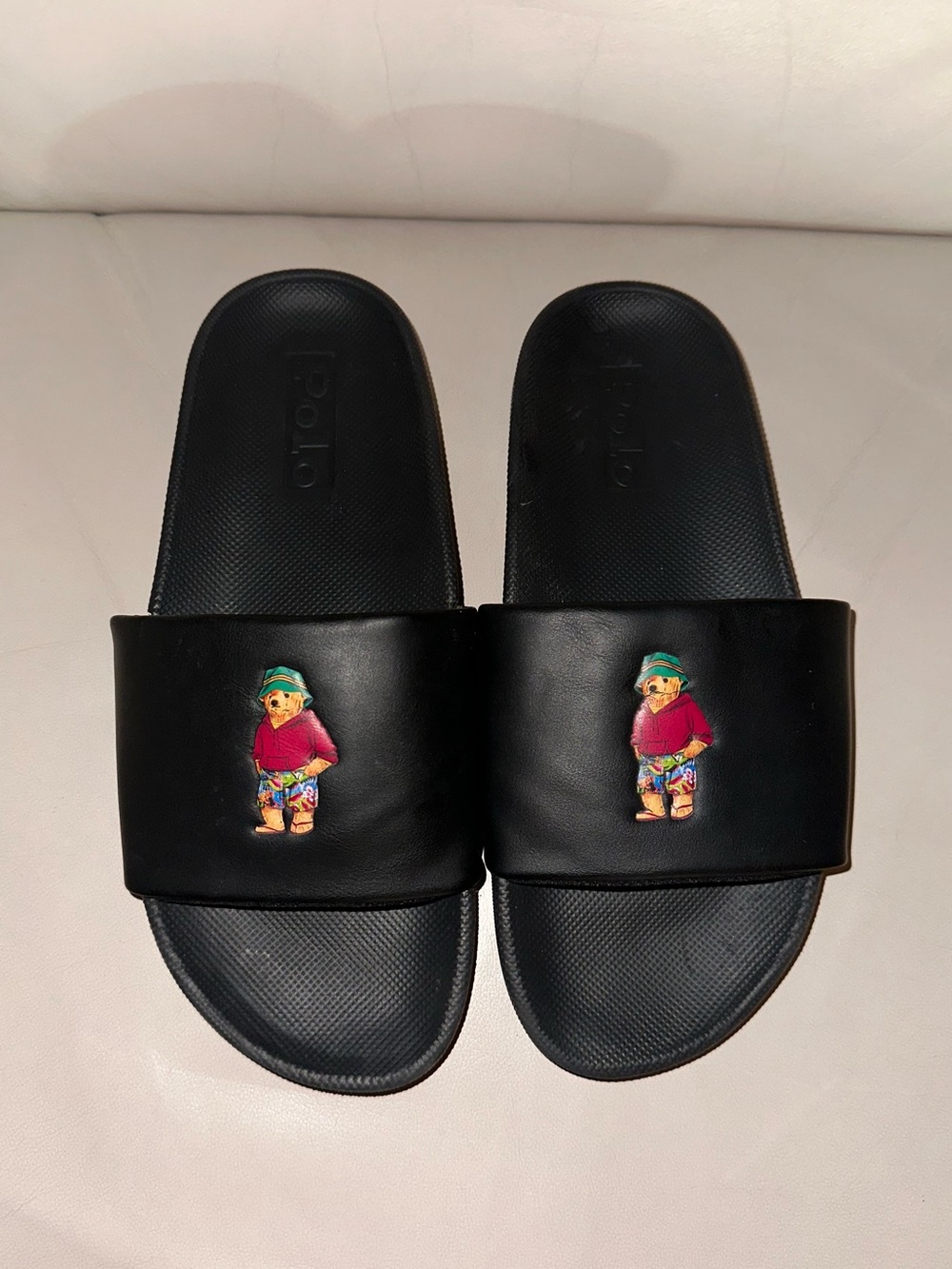 POLO RALPH LAUREN CARSON BEAR  SLIDE SANDALS. Sz. 9. Women’s. 10.5.